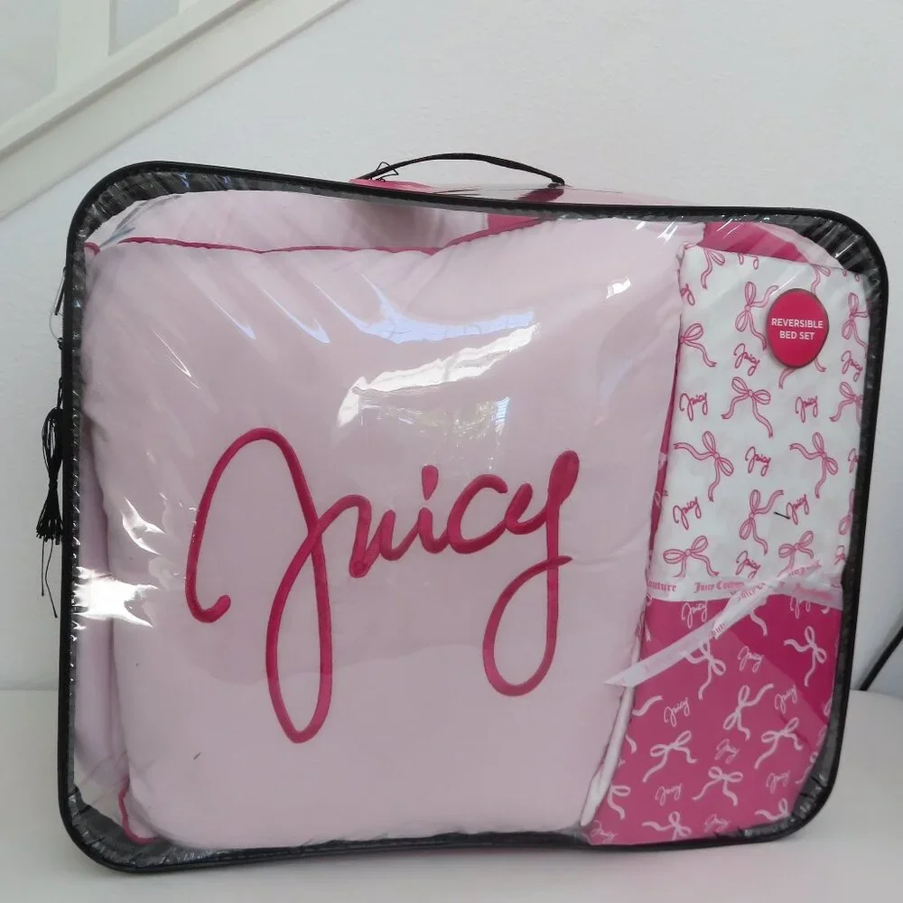 Juicy Couture Pink queen 8-piece Reversible comforter Bedding sets